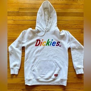 NWOT Rainbow Dickies Hoodie White